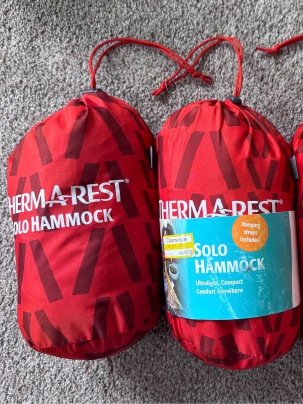 Solo Hammock in Red - Ultralight Compact Camping Hammock